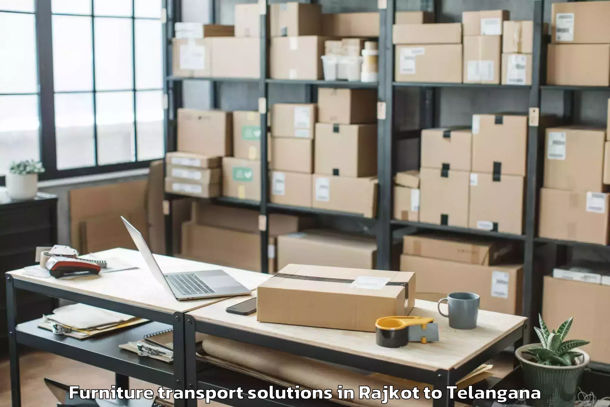 Book Rajkot to Amrabad Furniture Transport Solutions